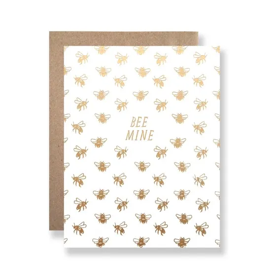Gold Foil Bee Mine Card