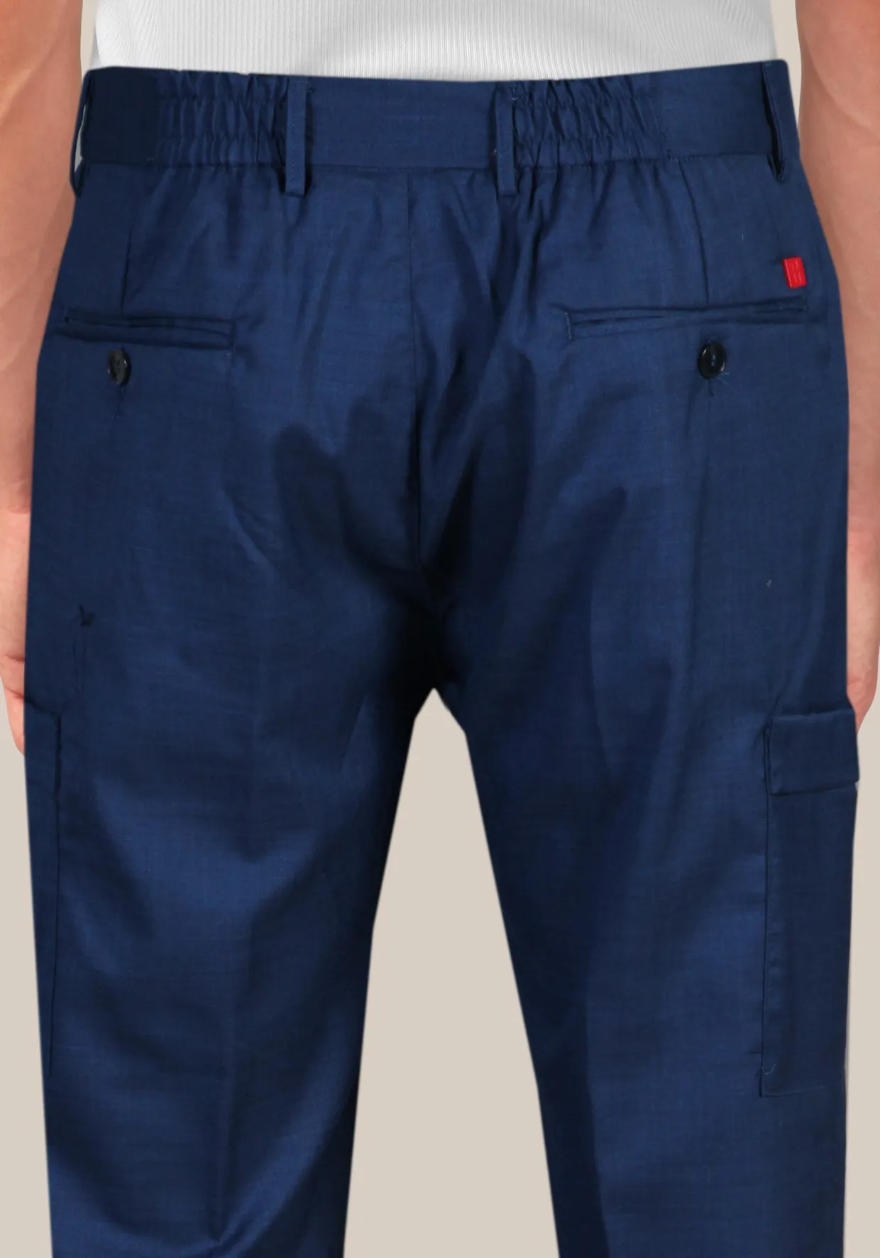 Pantalone cotone con tascone laterale